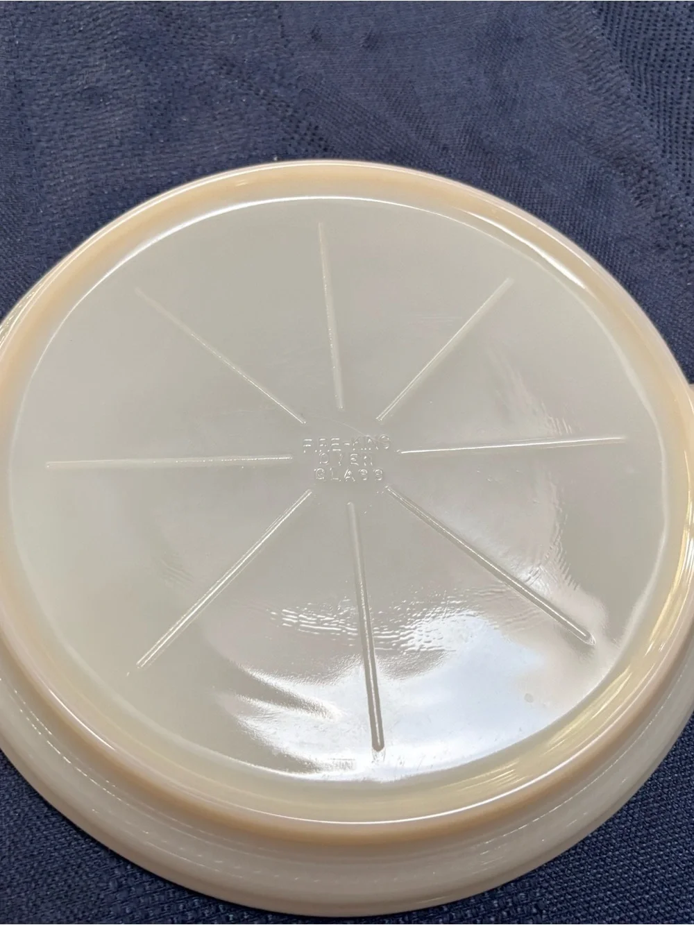 Vintage Fire King Ivory casserole serving dish